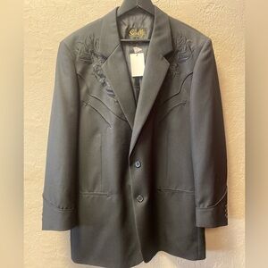 SCULLY BLACK EMBROIDERED SPORTSCOAT